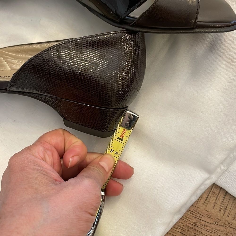 PETER KAISER PATENT OPEN TOE SHOES. NEW - Picture 6 of 7